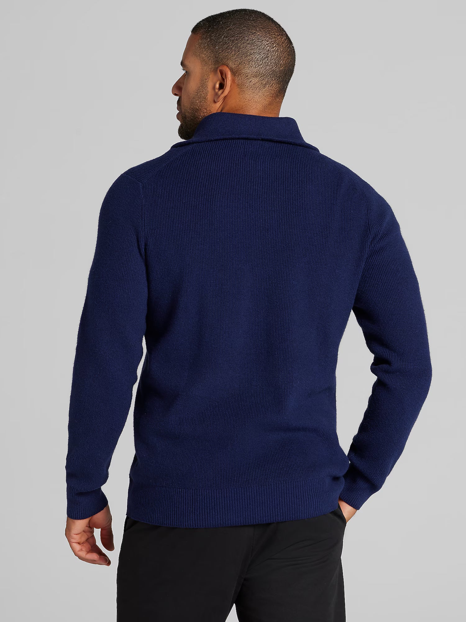Ribbed Quarter Zip Sweater